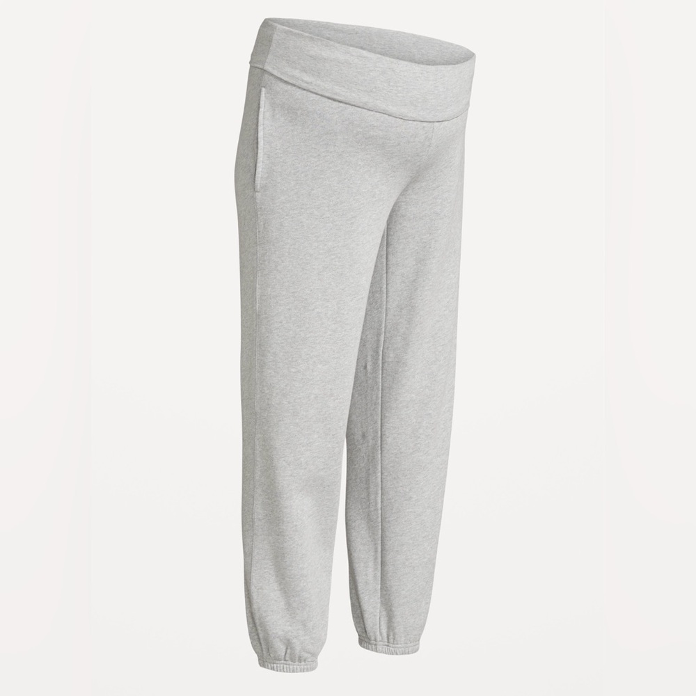 Maternity Rollover-Waist Jogger Sweatpants